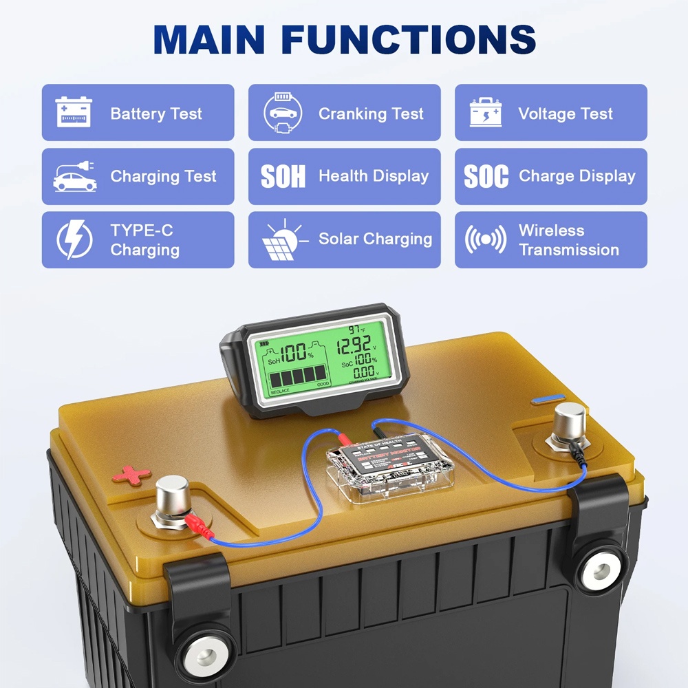 12V Battery Tester Battery Hea - огляд і ціна Battery Monitor Coulometer