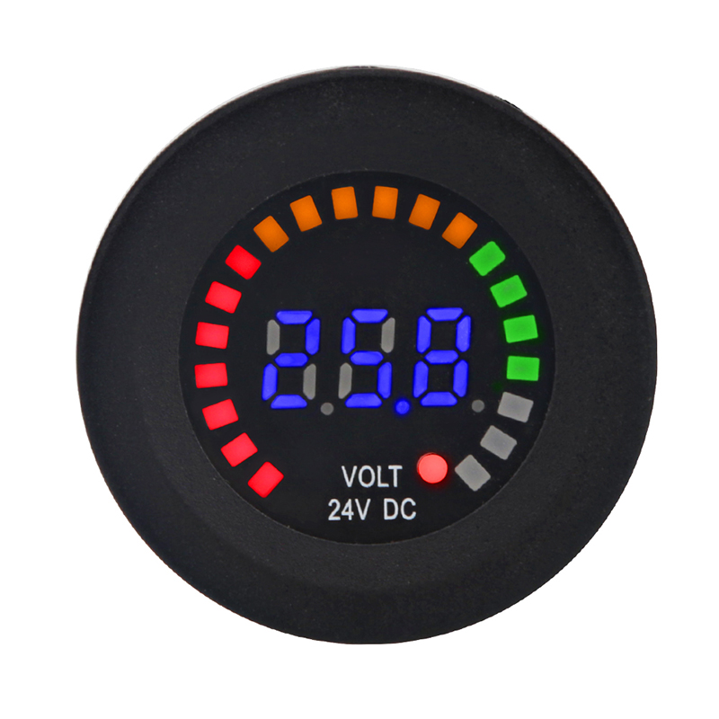 24V 12V DC Voltmeter Color LED - огляд і ціна Battery Monitor Coulometer