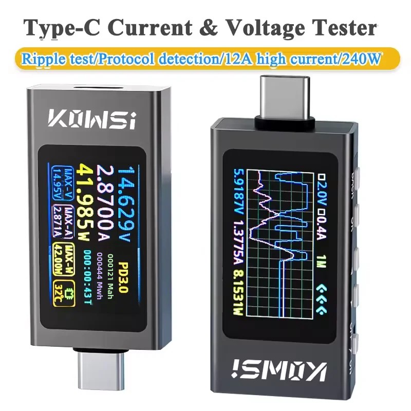 KWS-X1 Type-C Current and Volt - огляд і ціна Battery Monitor Coulometer