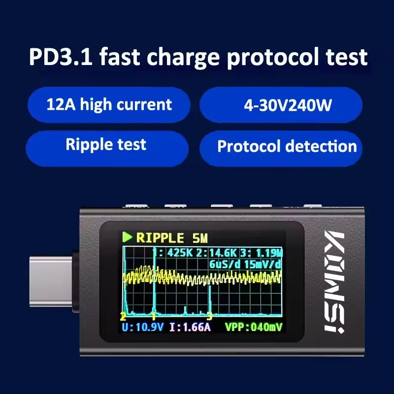 KWS-X1 Type-C Current and Volt - огляд і ціна Battery Monitor Coulometer