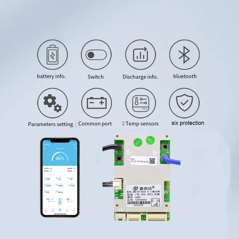 JBD BMS 10S-17S 40A LiFePo4 Li - огляд і ціна Smart Bms
