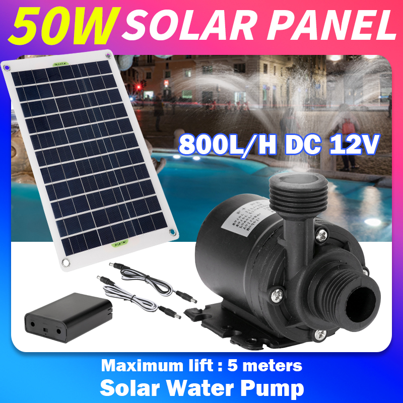 50W 12V Low Noise Brushless Pu - огляд і ціна Solar Pool Pump Kit