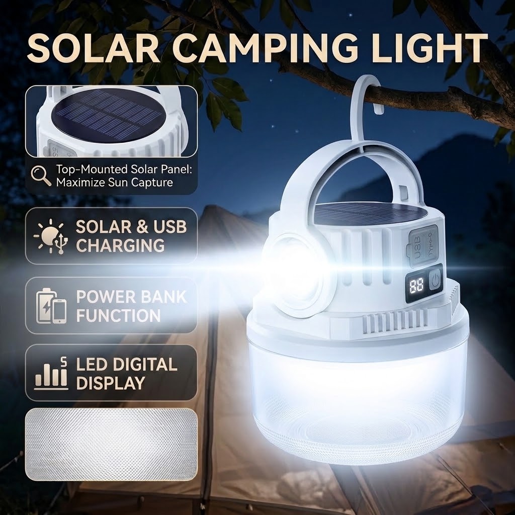 Solar Camping Light Dual Light - огляд і ціна Renewable Energy Generation